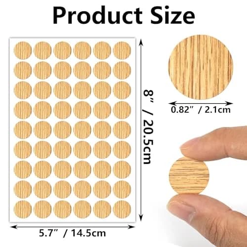 INKNOTE Self-Adhesive Screw Hole Covers Stickers 648 PCS (12 Colors) | PVC Dustproof for Furniture & Walls thumbnail 7
