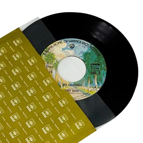 sdroceRyaM 7 Inches Vinyl Record Inner Sleeves 50PCS Anti-Static Plastic Round Bottom | EP Protective Sleeves for 45 RPM Vinyl Record thumbnail 3