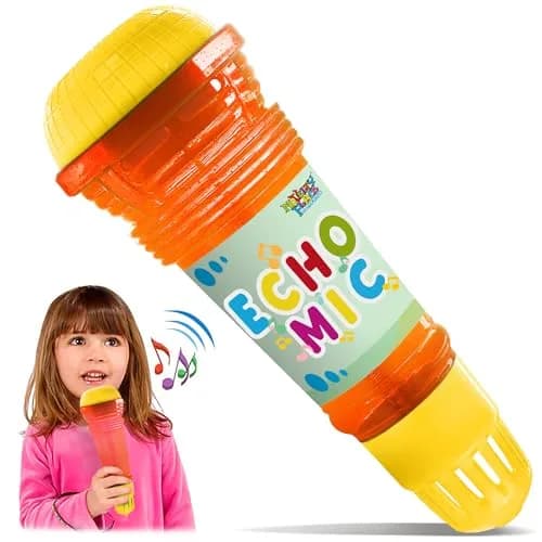Novelty Place Echo Mic for Kids and Toddlers | Battery-Free Retro Toy for Singing & Speech thumbnail 1