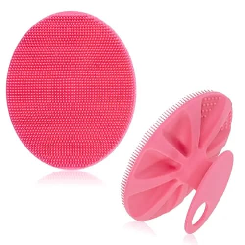 INNERNEED Silicone Body Cleansing Brush Exfoliating Scrubber, Pink+Dark Green, 12cm (4.7in) x 10cm (3.9in) x 5cm (2in) | Gentle Massage, Deep Clean, Hygienic Shower Scrub Brush Soft Bristles for All Skin Types, Easy to Hold thumbnail 7