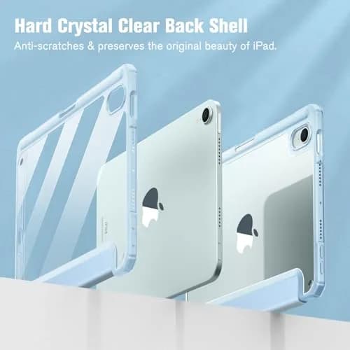 Fintie Clear Case for iPad mini 7th Gen (A17 Pro) / mini 6 8.3" | Slim Fit Shockproof TPU Bumper with Built-in Pencil Holder & Stand thumbnail 5