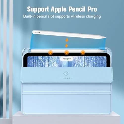 Fintie Clear Case for iPad mini 7th Gen (A17 Pro) / mini 6 8.3" | Slim Fit Shockproof TPU Bumper with Built-in Pencil Holder & Stand thumbnail 6