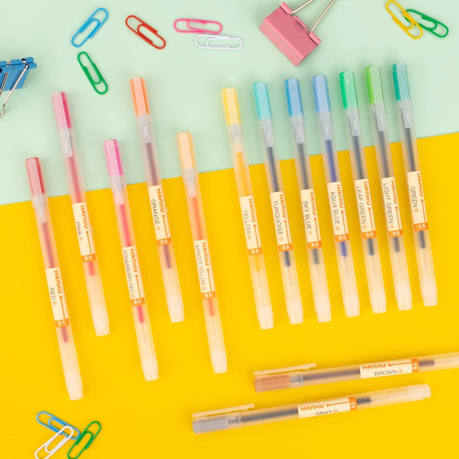 XSG Premium Gel Ink Pens, 24 Assorted Colors, 0.5mm Fine Point | Smooth Writing for Office & School - view 7