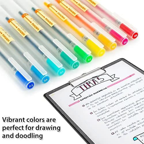 XSG Premium Gel Ink Pens, 24 Assorted Colors, 0.5mm Fine Point | Smooth Writing for Office & School thumbnail 3