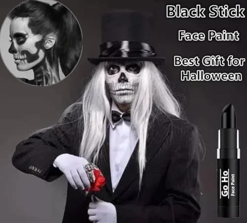 Go Ho Makeup Clown Black Cream-Blendable Stick | Face & Body Paint for SFX, Cosplay, Halloween thumbnail 5