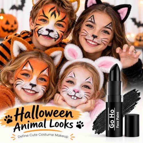 Go Ho Makeup Clown Black Cream-Blendable Stick | Face & Body Paint for SFX, Cosplay, Halloween thumbnail 6