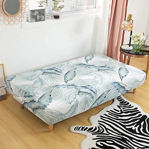 MIFXIN Armless Sofa Cover Light Green Futon Slipcover 180-210 cm (71-82 inch) | Protects Furniture from Spills and Pets thumbnail 4