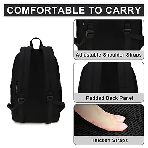RAVUO School Backpack 15.6" Laptop Daypack for Teen Boys Girls Men Women | Water-Resistant, Anti-Theft, 10 Pockets thumbnail 5
