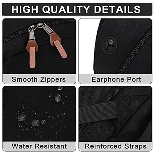 RAVUO School Backpack 15.6" Laptop Daypack for Teen Boys Girls Men Women | Water-Resistant, Anti-Theft, 10 Pockets thumbnail 3