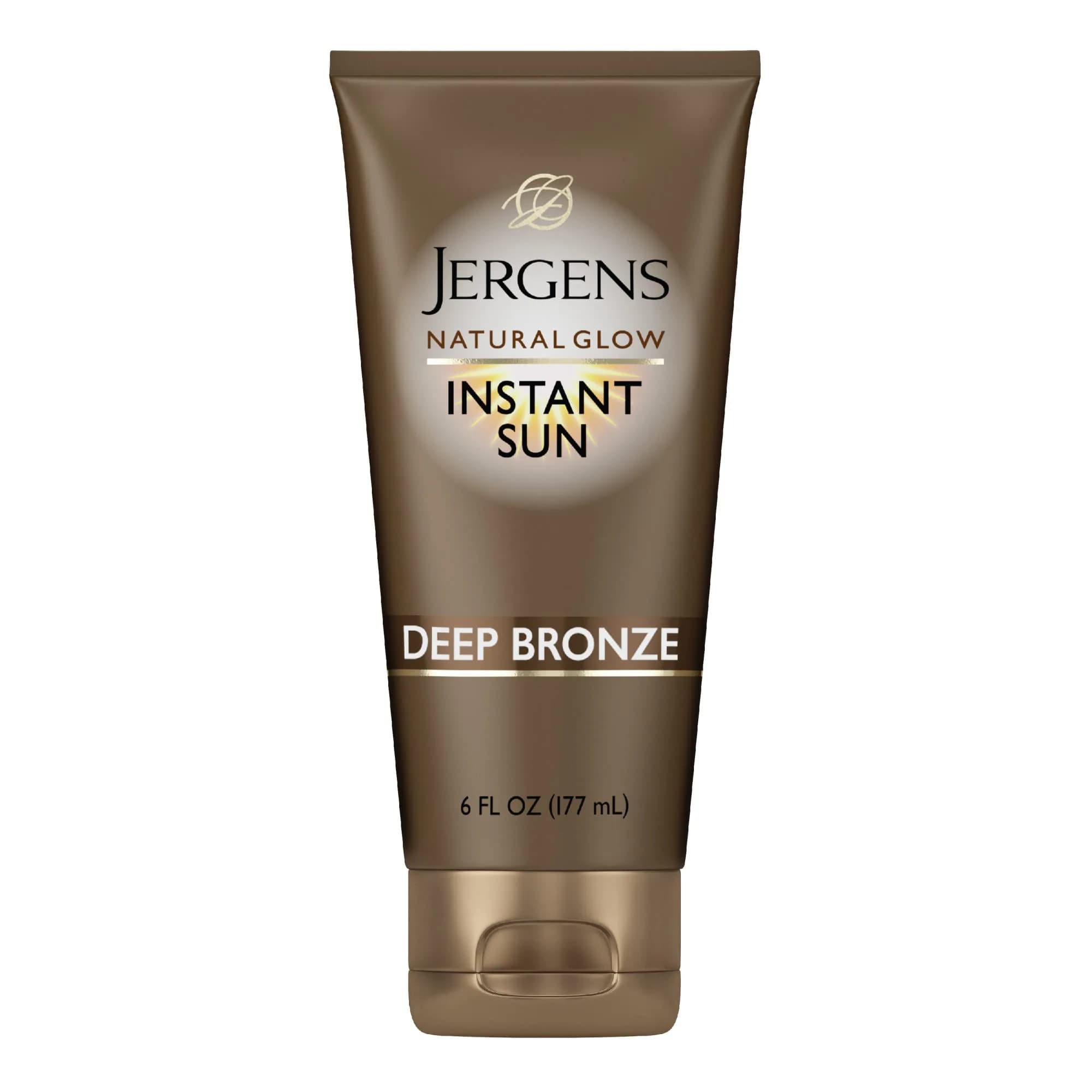 Jergens Natural Glow Instant Tanning Moisturizer Deep Bronze 177ml (6 fl oz) | Streak-Free Sunless Tan - main product image