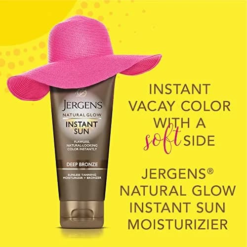 Jergens Natural Glow Instant Tanning Moisturizer Deep Bronze 177ml (6 fl oz) | Streak-Free Sunless Tan thumbnail 5
