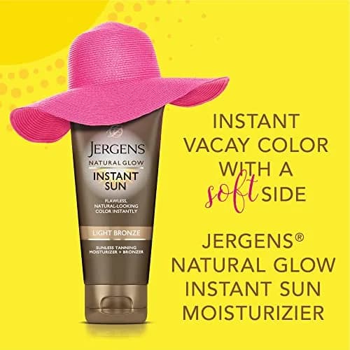 Jergens Natural Glow Instant Tanning Moisturizer Light Bronze 177ml (6 fl oz) | Streak-Free Sunless Tan - view 4