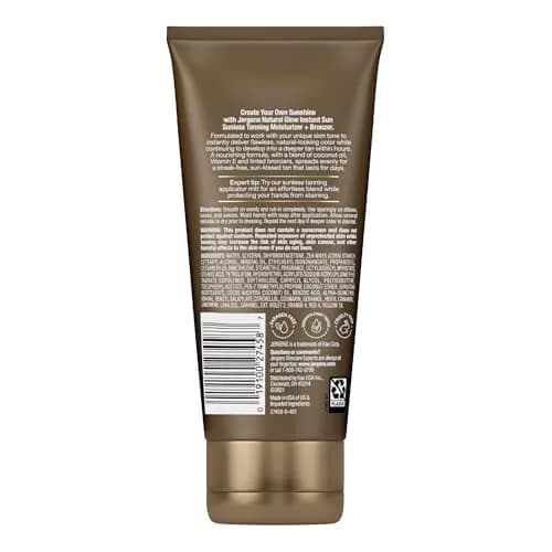 Jergens Natural Glow Instant Tanning Moisturizer Light Bronze 177ml (6 fl oz) | Streak-Free Sunless Tan thumbnail 8