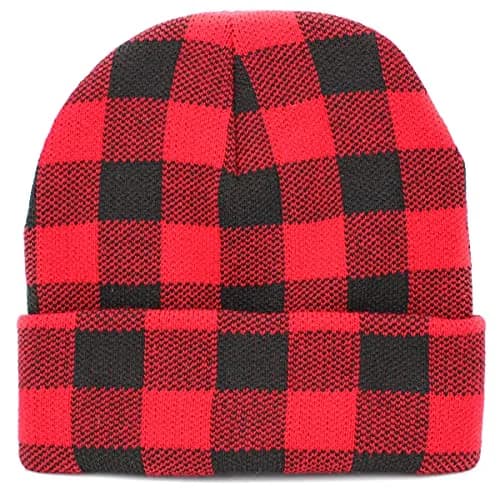 KBETHOS KBW-285 BLK-RED Classic Beanie Hat | Unisex Acrylic Knit for Cold Weather thumbnail 1