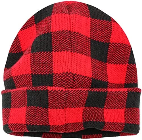 KBETHOS KBW-285 BLK-RED Classic Beanie Hat | Unisex Acrylic Knit for Cold Weather thumbnail 5