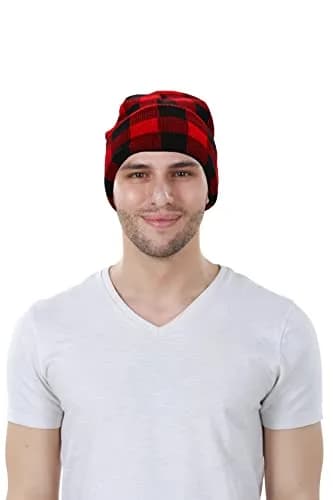 KBETHOS KBW-285 BLK-RED Classic Beanie Hat | Unisex Acrylic Knit for Cold Weather thumbnail 3
