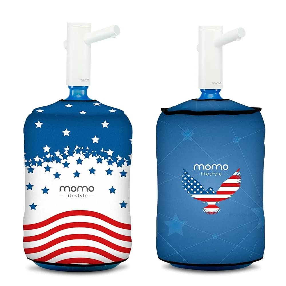 Momo Lifestyle 5 Gallon Water Jug Cover - Insulated Neoprene - Blocks UV Rays - Reversible Double Sided | Stylish & Durable