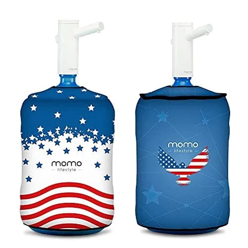 Momo Lifestyle 5 Gallon Water Jug Cover - Insulated Neoprene - Blocks UV Rays - Reversible Double Sided | Stylish & Durable thumbnail 1
