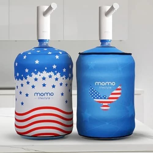 Momo Lifestyle 5 Gallon Water Jug Cover - Insulated Neoprene - Blocks UV Rays - Reversible Double Sided | Stylish & Durable thumbnail 2