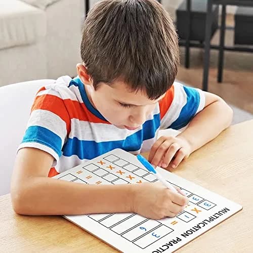 Scribbledo Multiplication Chart Dry Erase Board 9x12 | Double Sided Portable Whiteboard for Grade 3-5 thumbnail 8