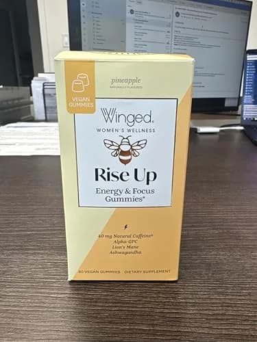 Winged Wellness Rise Up, Energy & Focus Gummies for Women, 180 Gummies | Vegan Brain & Energy Support thumbnail 2