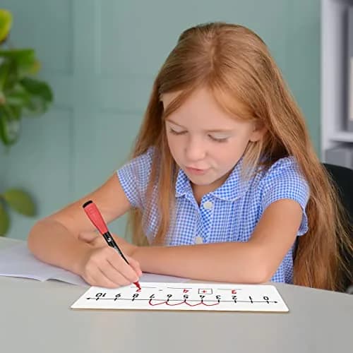 Scribbledo Dry Erase Number Line Board 30.48cm x 10.16cm (12"x4") | Double-Sided Math Practice for Grades 1-2 thumbnail 4