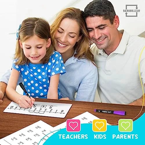 Scribbledo Dry Erase Number Line Board 30.48cm x 10.16cm (12"x4") | Double-Sided Math Practice for Grades 1-2 thumbnail 7
