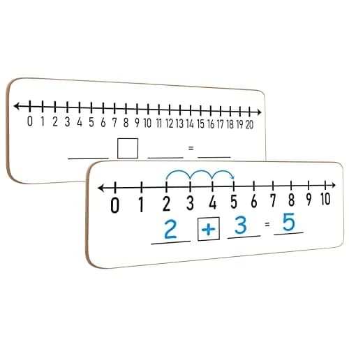 Scribbledo Dry Erase Number Line Board 30.48cm x 10.16cm (12"x4") | Double-Sided Math Practice for Grades 1-2 thumbnail 1