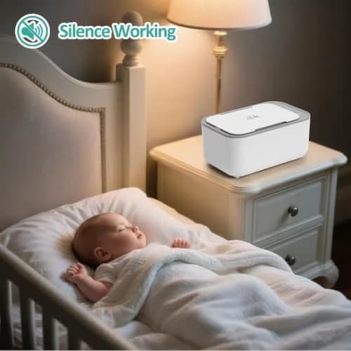 Chefhandy Baby Wipe Warmer with Surround Heating, Large Capacity, White | 200ml (7.9 x 4.8 x 3.5 Inch) thumbnail 7