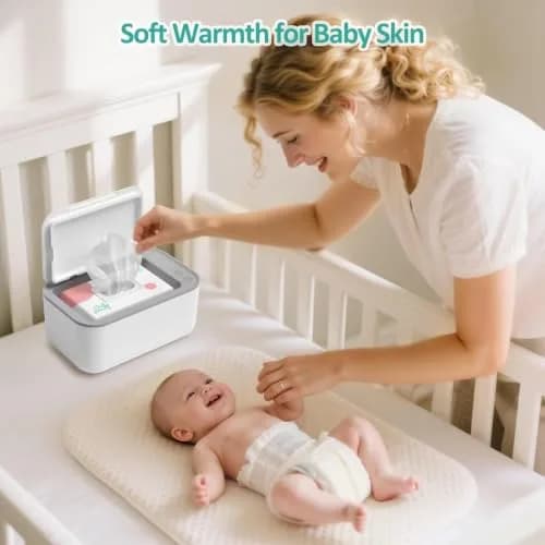 Chefhandy Baby Wipe Warmer with Surround Heating, Large Capacity, White | 200ml (7.9 x 4.8 x 3.5 Inch) thumbnail 8