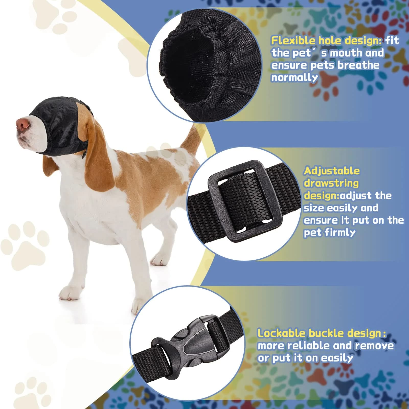 Xuniea Dog Calming Cap Blindfold Shading Medium | Anxiety Eye Cover for Dogs - view 4