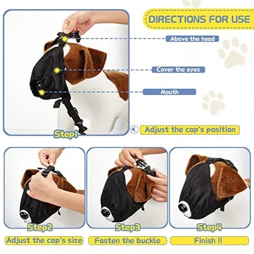 Xuniea Dog Calming Cap Blindfold Shading Medium | Anxiety Eye Cover for Dogs thumbnail 5