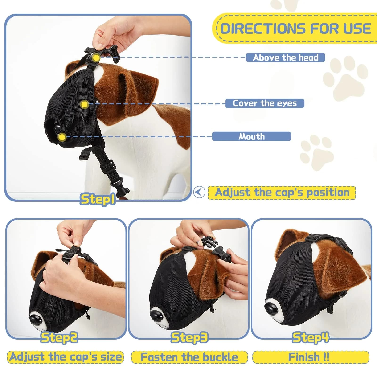Xuniea Dog Calming Cap Blindfold Shading Medium | Anxiety Eye Cover for Dogs - view 5