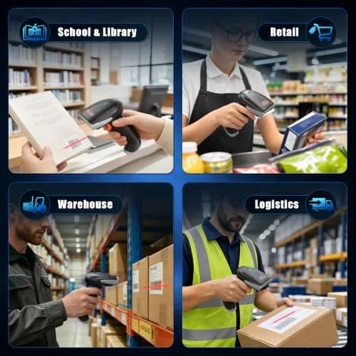 Tera Barcode Scanner with Battery Indicator | Wireless 1D/2D Reader, 640x480 CMOS, Bluetooth & USB, Grey (2200mAh, 50 fps) thumbnail 7