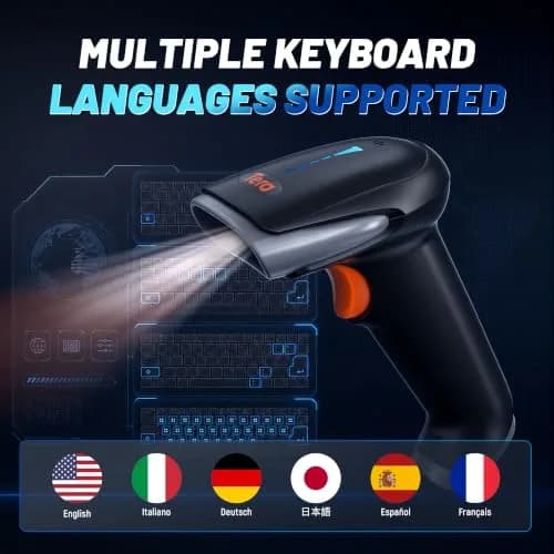Tera Barcode Scanner with Battery Indicator | Wireless 1D/2D Reader, 640x480 CMOS, Bluetooth & USB, Grey (2200mAh, 50 fps) thumbnail 8