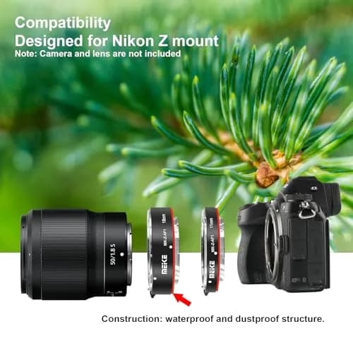 Meike MK-Z-AF1 11mm 18mm Full Frame Macro Metal AF Extension Tube Kit for Nikon Z Series Cameras thumbnail 5