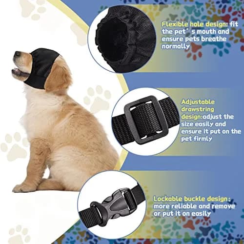Xuniea Dog Calming Cap Small | Anxiety Eye Cover for Grooming & Thunderstorms thumbnail 3