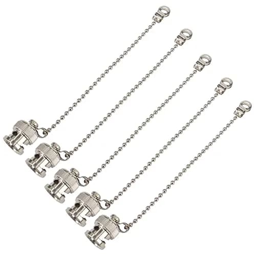 Boobrie BNC Dust Cap 5-Pack with Chain | Waterproof & Dustproof RF Coaxial Adapter Covers (13.7mm Diameter) thumbnail 2