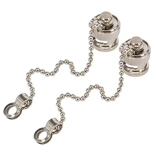 Boobrie BNC Dust Cap 5-Pack with Chain | Waterproof & Dustproof RF Coaxial Adapter Covers (13.7mm Diameter) thumbnail 3