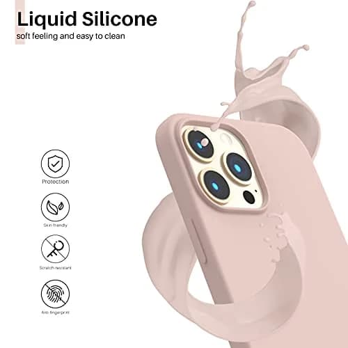 ORNARTO Compatible with iPhone 13 Pro Max Case 6.7" | Liquid Silicone, Full Cover, Pink thumbnail 3