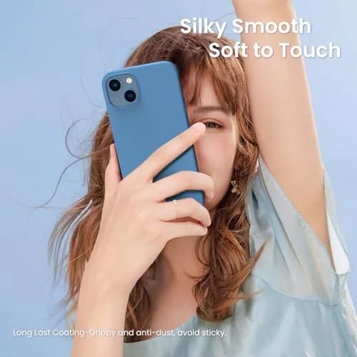 ORNARTO Slim Liquid Silicone Case for iPhone 13 (6.1-inch) | 3-Layer Full Coverage Soft Gel Protective Cover thumbnail 6