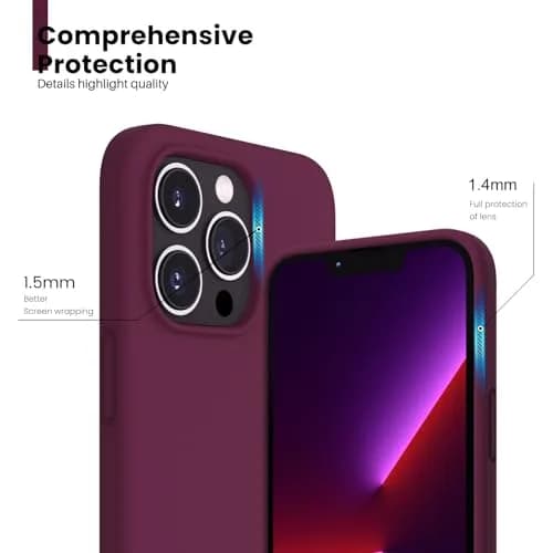 ORNARTO Liquid Silicone Case for iPhone 13 Pro 6.1-inch (15.5cm) | Smooth Touch & Reinforced Toughness thumbnail 5