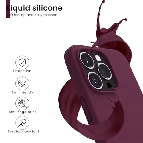 ORNARTO Liquid Silicone Case for iPhone 13 Pro 6.1-inch (15.5cm) | Smooth Touch & Reinforced Toughness thumbnail 3