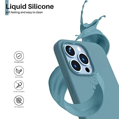 ORNARTO for iPhone 13 Pro Case, Slim Liquid Silicone, Cactus | Shockproof, Dustproof & Easy to Clean thumbnail 3