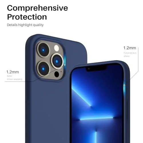 ORNARTO Liquid Silicone Case for iPhone 13 Pro 6.1-inch | Slim Fit with Microfiber Lining thumbnail 4