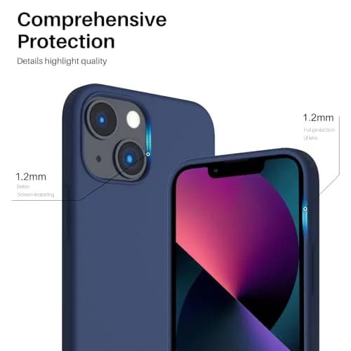 ORNARTO Liquid Silicone Case for iPhone 13 Mini 5.4 inch (13.5 cm) | Soft Gel Rubber with Microfiber Lining thumbnail 4