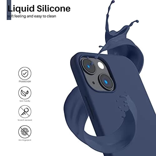 ORNARTO Liquid Silicone Case for iPhone 13 Mini 5.4 inch (13.5 cm) | Soft Gel Rubber with Microfiber Lining thumbnail 3