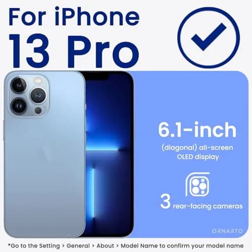ORNARTO iPhone 13 Pro Case, Slim Liquid Silicone, Royal Blue | Shock-Absorbent & Easy to Clean thumbnail 2