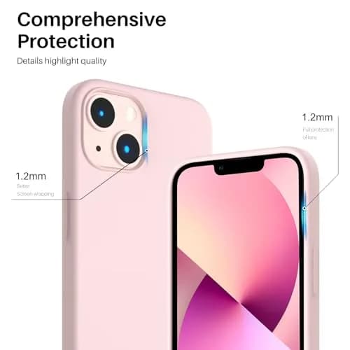 ORNARTO Liquid Silicone Case for iPhone 13 (6.1 inches) | Chalk Pink, SGS/GRS Certified thumbnail 4