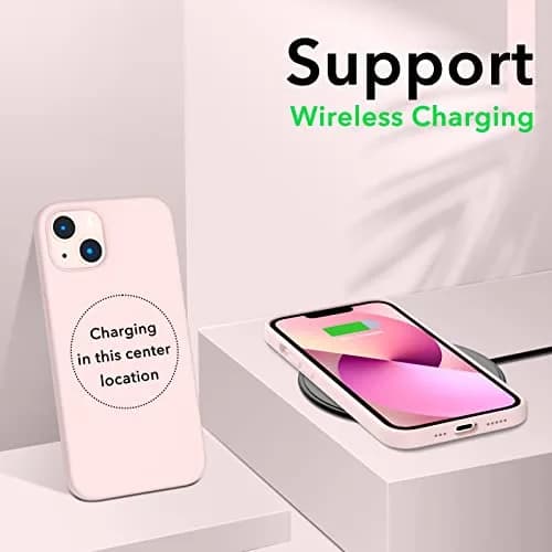 ORNARTO Liquid Silicone Case for iPhone 13 (6.1 inches) | Chalk Pink, SGS/GRS Certified thumbnail 5